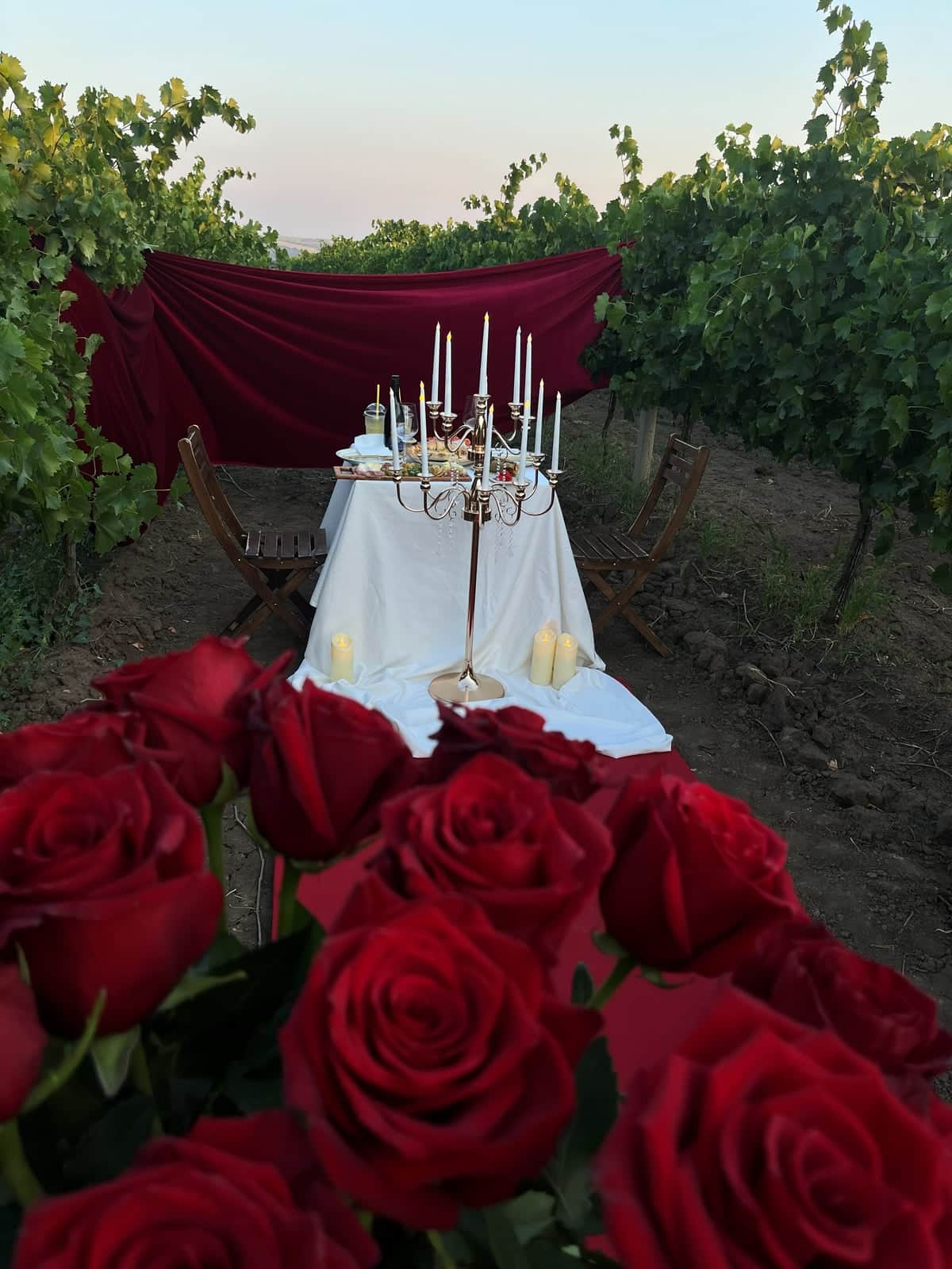 Candles and a table for two